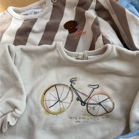 Striped and Solid Kids Sweatshirt Set - Picture 2 of 3